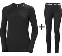 Helly Hansen Women's Helly Hansen LIFA Merino Warmest Crew Neck Base Layer COMBO - Black - Medium