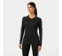Helly Hansen Women's Lifa® Active Stripe Crew Base Layer - Black/Ebony - XL