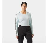 Helly Hansen Women's Lifa Active Stripe Crew Baselayer Top Blue L