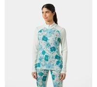 Helly Hansen Women's Lifa Merino Midweight Graphic 1/2 Zip Base Layer Blue M