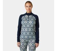 Helly Hansen Women's Lifa Merino Midweight Graphic 1/2 Zip Base Layer Navy M