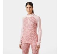 Helly Hansen Women's Lifa Merino Midweight Graphic 1/2 Zip Base Layer Pink XL