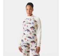 Helly Hansen Women's Lifa Merino Midweight Graphic 1/2 Zip Base Layer White S