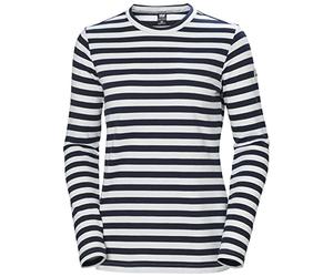 Helly Hansen Women's W Arctic Ocean Long Sleeve Shirt, Navy Stripe, XS UK