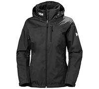 Helly Hansen Women's W Crew Hooded Midlayer Jacket, Black, M