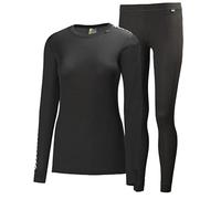 Helly Hansen Womens HH Comfort Light Base Layer Set, Black, Size S, Women Black