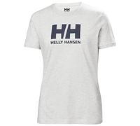 Helly Hansen Women's W Hh Logo T-shirt Shirt, Nimbus Cloud Melange, L UK