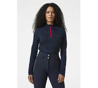 Helly Hansen Women's W LIFA Merino Midw Gra 1/2 Zip Shirt, Navy Deco Flower, XS UK