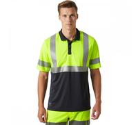 Helly Hansen Workwear 79253 Addvis Polo Class 1 Yellow/Ebony 2XL Colou 2XL