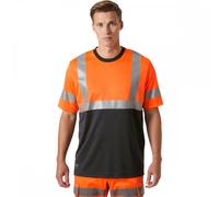 Helly Hansen Workwear 79254 Addvis T-Shirt Class 1 Orange/Ebony L Ches L