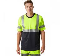 Helly Hansen Workwear 79254 Addvis T-Shirt Class 1 Yellow/Ebony 4XL Ch 4XL