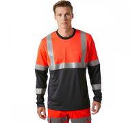 Helly Hansen Workwear 79255 Addvis Long Sleeve T-Shirt Class 1 Red/Ebo XL
