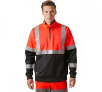 Helly Hansen Workwear 79257 Addvis Half Zip Sweatshirt Class 1 Red/Ebo 2XL