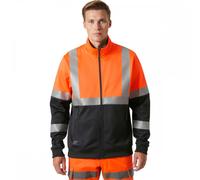 Helly Hansen Workwear 79258 Addvis Zip Sweatshirt Class 1 Orange/Ebony 4XL