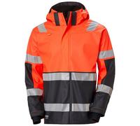 Helly Hansen Workwear 70295 Alna 2.0 Hi Vis Waterproof Rain Jacket Ora S