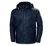 Helly Hansen Workwear Men's Gale Waterproof Rain Jacket, Navy, M