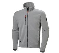 Helly Hansen Workwear Men's Kensington Fleece Jacket Polo Sweater, Grey Melange, X-Large