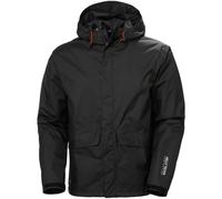 Helly Hansen Workwear Men's Manchester Waterproof Rain Jacket, Black, 4XL