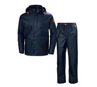 Helly Hansen Workwear Men's Gale Rain Set Waterproof Jacket & Trousers 2-Piece, Navy, XL