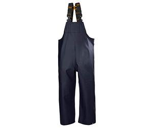 Helly Hansen Workwear Men's Gale Waterproof Rain Bib Trousers, Navy, 2XL | Welded Seams, Stretch Fabric for Mobility, Oil-Resistant PVC-Coated Polyester, Over-Boot Legs, Rain Gear, Fall Fishing Bibs