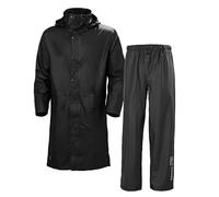 Helly Hansen Workwear Men's Voss Rain Set Waterproof Coat & Trousers 2-Piece, Black, XL