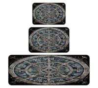 Helm of Awe Kitchen Rugs Sets of 3 Washable Non Slip Kitchen Rug Water Resistant Carpet Piece Anti Fatigue Kitchen Mats Soft Comfort Standing Mat Modern Area Rug