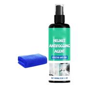 Helmet Anti Fog Spray - 100ml Crystal Lens Protector, Quick Dry Defog Spray, Sports Visor Cleaner, Moisture Barrier Formula | Anti-Condensation Solution For Riding Outdoor Racing Training