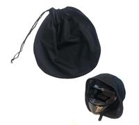 Helmet Bag Motorcycle Ski Hood Storage Bags with Drawstring Locking, Folding Large Storage Helmet Organization Backpack Lightweight for Motorcycle,Welding,Ice Hockey,Motorbike,52 X 46 cm(Black)