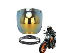 Helmet Bubble Shield | Motorcycle Visor Face Shield | Open Face Helmet Visor | Bubble Motorcycle Accessories For Long-Distance Travel Night Rainy Weather City Commuting