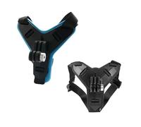 Helmet Chin Strap Mount, Compatible For GoPro, Compatible For Insta360, Holder For Action Camera(Black and Blue)