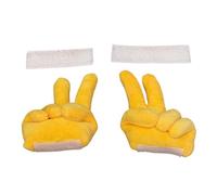 Helmet Decoration - Funny Plush Hand Helmet Accessory, Soft Yellow Gesture Ornament | Versatile Riding Headgear Decor Attachment for Women Men Teens Cyclists Motorcycle Bicycle Travel Use