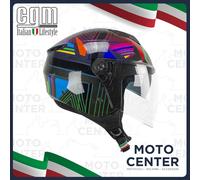 Helmet Demi Jet CGM 126S Hyper Disco Long Visor Size XL (60 cm)