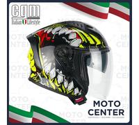 Helmet Demi Jet CGM 127X Deep Freaker Black Yellow Fluorescent Size L (59 cm.)