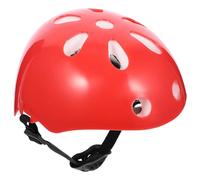 Helmet for Cycling and Scooter Use, Adjustable Red Plastic | Back to School Party, Air Vents on Top, Adjustable Straps, Teen and Fit, Safe Protective Gear