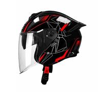Helmet for Motorcycle Open Face Motorbike Helmet with Visor All Seasons ECE Certified Motorcycle Helmet for Men Women Commuting Outdoor Adventure Scooter Sportbike B,L=(59-60CM0