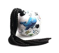 Helmet Hair Ponytail Curly 8 Twist Braids Pigtails Pony Tails Accessory with Suction Cup for Motorcycle Bike Cycling Bicycle Bikers Skateboarding Scooters Costume Cosplay (Black Black)