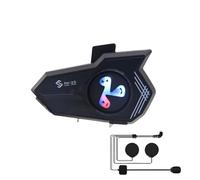 Helmet Headset | Wireless Communication System - Colorful Light Voice Assistant Earphone Noise Cancellation for Cycling, Skilling, Outdoor, ATV, Snowmobile Riding
