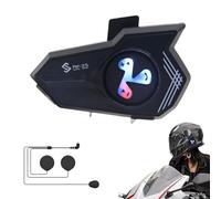 Helmet Headset with Voice Assistant, Colorful LED Earphones with Noise Reduction, Wireless Communication System for Motorcycle Cycling ATV Snowmobile Outdoor Sports Riding