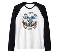 Helmet Hides Tears Armor Hides Fears Knight Warrior Medieval Raglan Baseball Tee