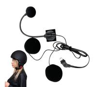Helmet Intercom Microphone,Motorcycle Communication Headphone Microphone | Noise Cancelling Audio System 10 Pin Waterproof for Women Men Teens Adults Cycling