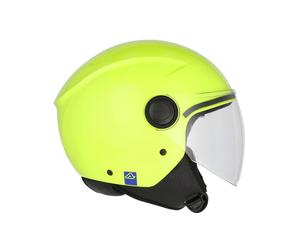 Helmet Jet Acer rezza Motorcycle Scooter Yellow Fluo Peaked Helmet Ece 2206