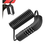 Helmet Lock - Lightweight Retractable Anti-Theft Bicycle Accessories - Combination Cable Lock for Equipment Handlebar Pannier Rack Commuting City Road Travel Outdoor School