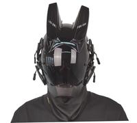 Helmet, Mask with Horn Futuristic Mask for Men PC Decorative Punk with Face Cyber for Cosplay Party Halloween Music Festival for Home Daily Use