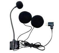 Helmet Microphone, Motorcycle Microphone, Noise-Cancelling Headset, High-Definition Sound, Waterproof Type-C Plug Half-Face Design for Interviews and Vlogging, Black