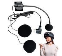 Helmet Microphone Speaker - Helmet Headset, Motorcycle Speakers Hands Free Microphone | Type-C Plug High-definition Half-face Waterproof Noise Reduction Headphones for Podcasting video game