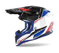 Helmet Off Road Airoh AVIATOR 3 Push Blu/Red Gloss