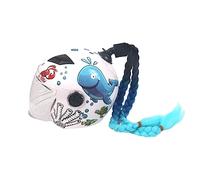 Helmet Ponytail Dual Pigtails Twist Braids Hair with Sucker Bow for Motorcycle Bike Motorbike Motocross Off Road Bicycle Cycling Bikers Riders Skateboarding Scooter Costume Cosplay (Black Lake Blue)
