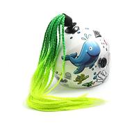 Helmet Ponytail Pigtails Twist Braids Hair Wig Punk Style for Motorcycle Motocross Off Road Decoration Bike Bicycle Cycling Biker Riders Skateboarding Scooter Costume Cosplay (Green Fluorescent)