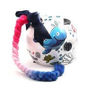 Helmet Ponytail Pigtails Twist Braids Hair with Bowknot Detachable Suction Cup for Motorcycle Motorbike Bike Bicycle Cycling Bikers Riders Scooter Costume Cosplay (Pink Blue)