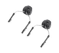Helmet Rail Adapter 1Pair Headset Helmet Adapter ARC Rail Adaptor Suspension Headphones Bracket Hunting Earmuffs Support Left & Right Side Attachments replacement for Comtac(Black)